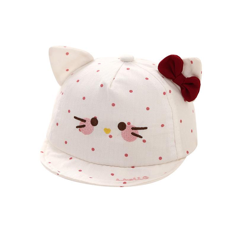 Sweet Cat Soft Brim Baseball Cap For Baby Girls Spring Cute Sun Protection Princess Childrens Hat