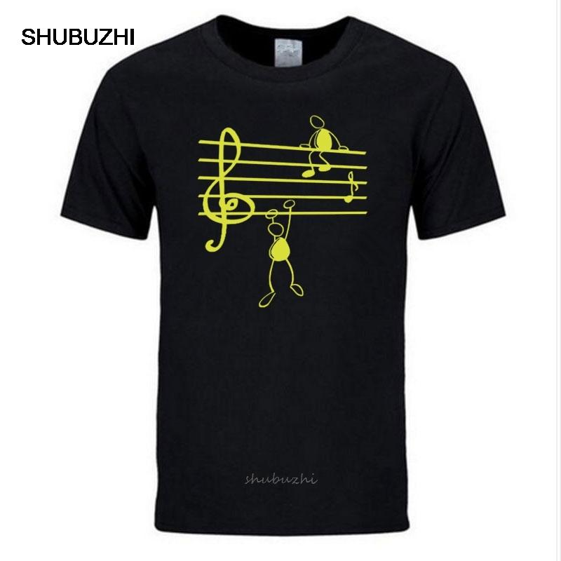 New Summer Novelty Music Notes Funny Print T-shirt Men Style Cotton Short Sleeve O-Neck T Shirt Funny Tee Mans Top Clothing
