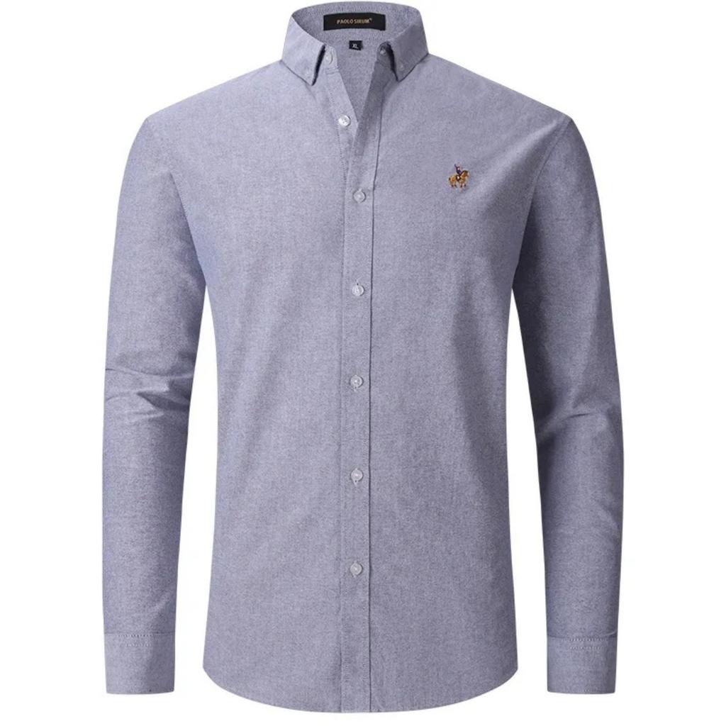 Мужская хлопковая рубашка Oxford STORN с длинным рукавом Business Casual