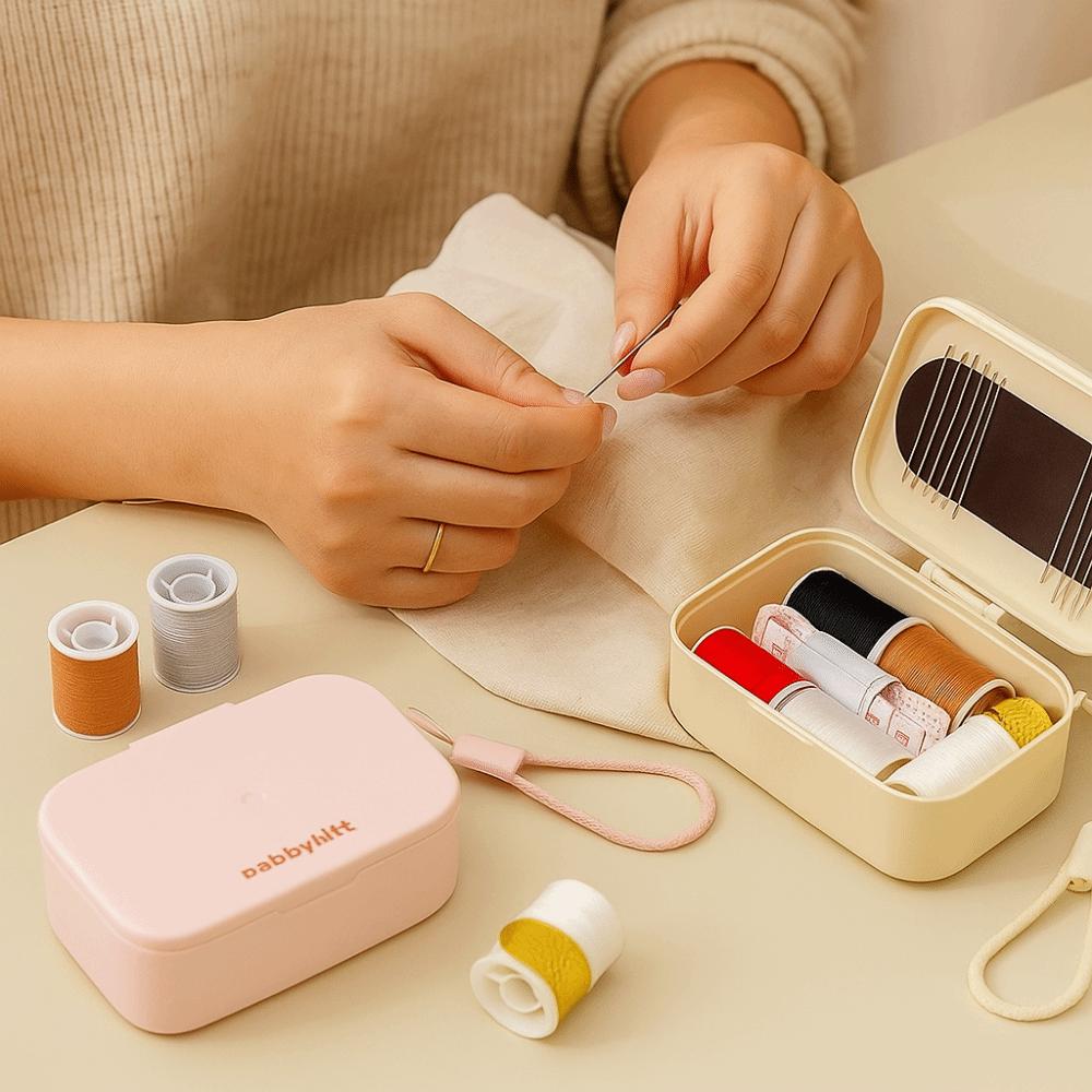 Компактный швейный набор Легкое шитье Ручной швейный набор Коробка для игл и ниток Бытовой