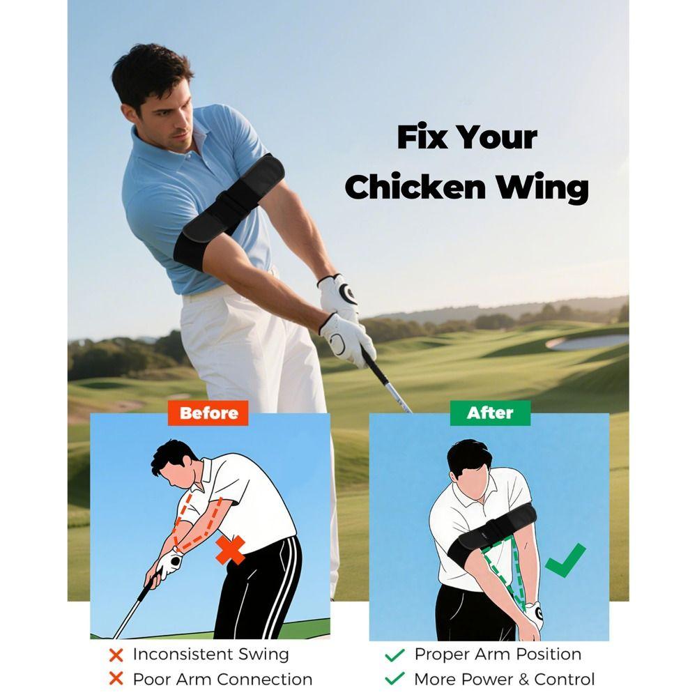 Adjustable Golf Swing Training Aid Elastic Professional Golf Correction Belt Durable Comfortable Golf Swing Strap