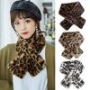 Thicken Warm Plush Scarf Windproof Faux Fur Scarf Korean Style Cross Scarf  Winter Season