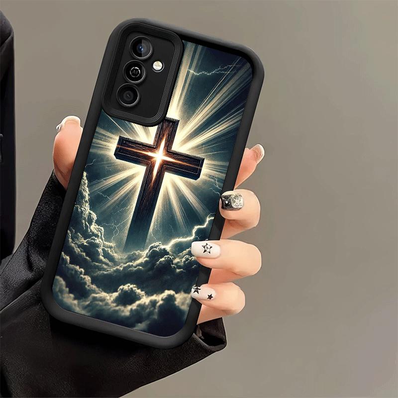Чехол для телефона для Samsung Galaxy A17 A16 A15 A14 A13 Бог Иисус Молитва Крест Библия A56 A36 A26 A55 A35 A25 A54 A34 A24 A53 A33 A23 A07