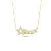 Zircon Star Gold Plated 925 Sterling Silver Pendant Necklace