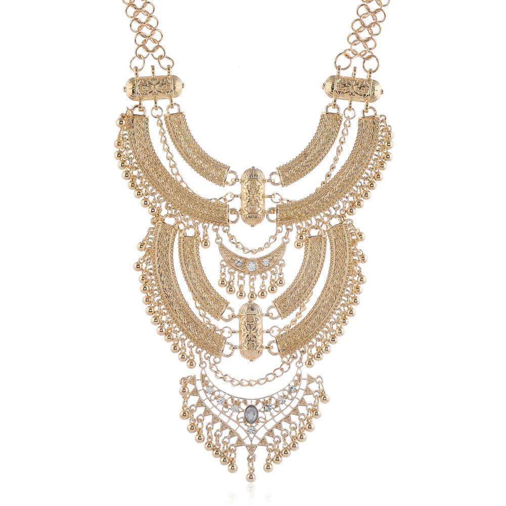 Necklace Long Vintage Multi Layered Collarbone Chain For Fashion Enthusiasts