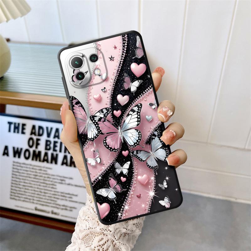 Funda Phone Cover Case for Xiaomi Mi 11 10T 13 Lite 14 12 12T Pro 11T 12X 15 Pro Creative Cartoon Butterfly