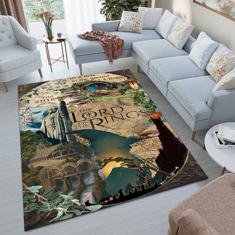 The Lord Of The Rings Carpet Office Decorative Carpet For Living Room Bedroom Door Mat Floor Rug Computer Chair Area Rug