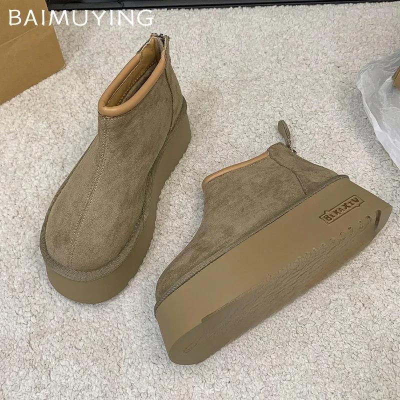 Леопардовая платформа женские зимние ботильоны замшевые дизайнерские туфли на плоской подошве повседневная женская обувь 2025 тренд прогулочный готический бренд зимние ботинки женские