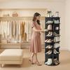 7 Tiers Rotating Shoe Rack Tower, 360° Spinning Shoe Rack, Revolving Storage Round Carousel Display, Freestanding Lazy Susan Organizer Display for