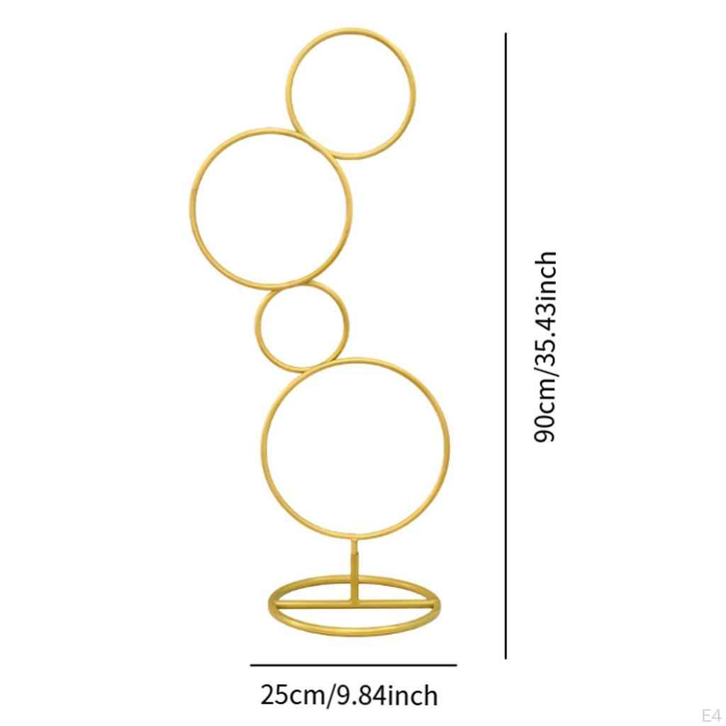 Металлическая цветочная рамка круглая подставка-обруч для свадебного фотофона с цветочным дисплеем