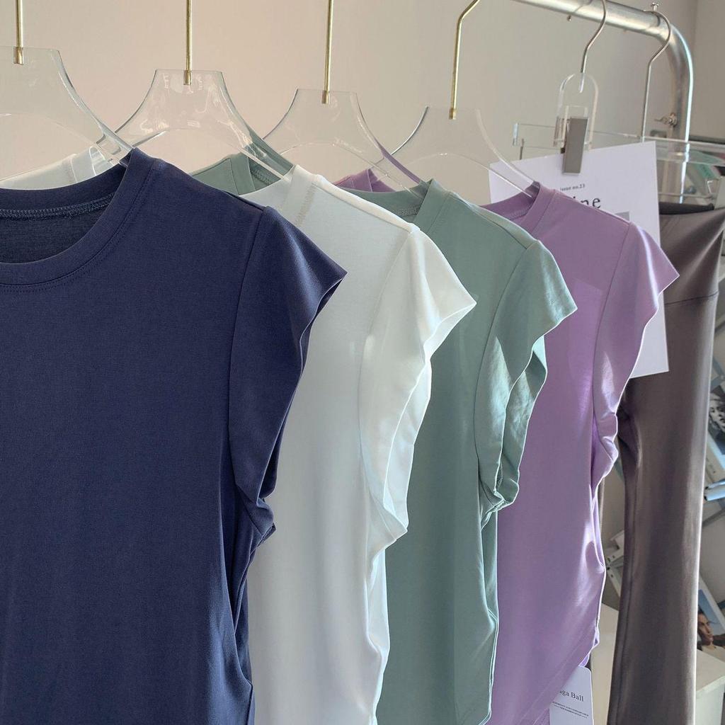 Приятная к коже, быстросохнущая футболка свободного кроя для йоги, бега, пеших прогулок и пилатеса