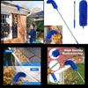 Roof And Gutter Cleaning Tool With Telescopic Pole And Dust Brush For Household Use