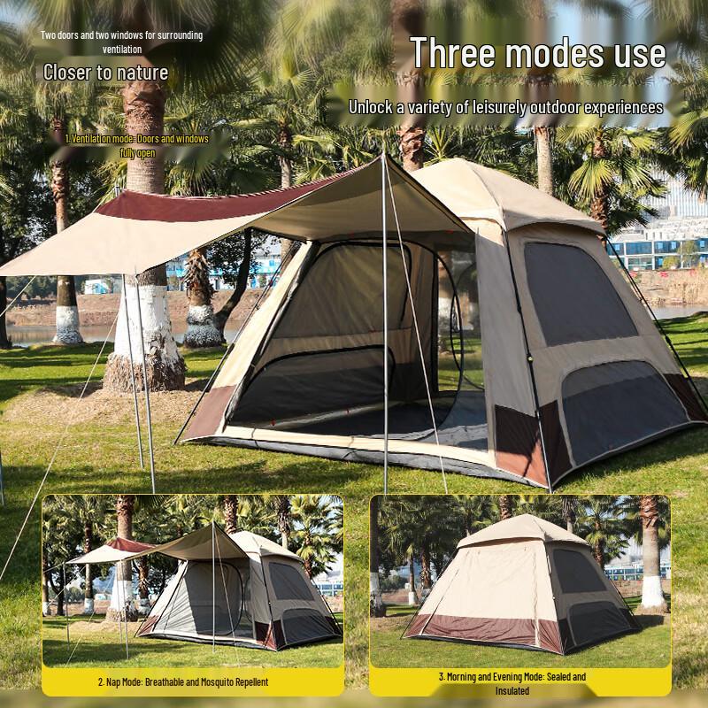 OEING 8-10 Person 2-in-1 Camping Tent with Canopy