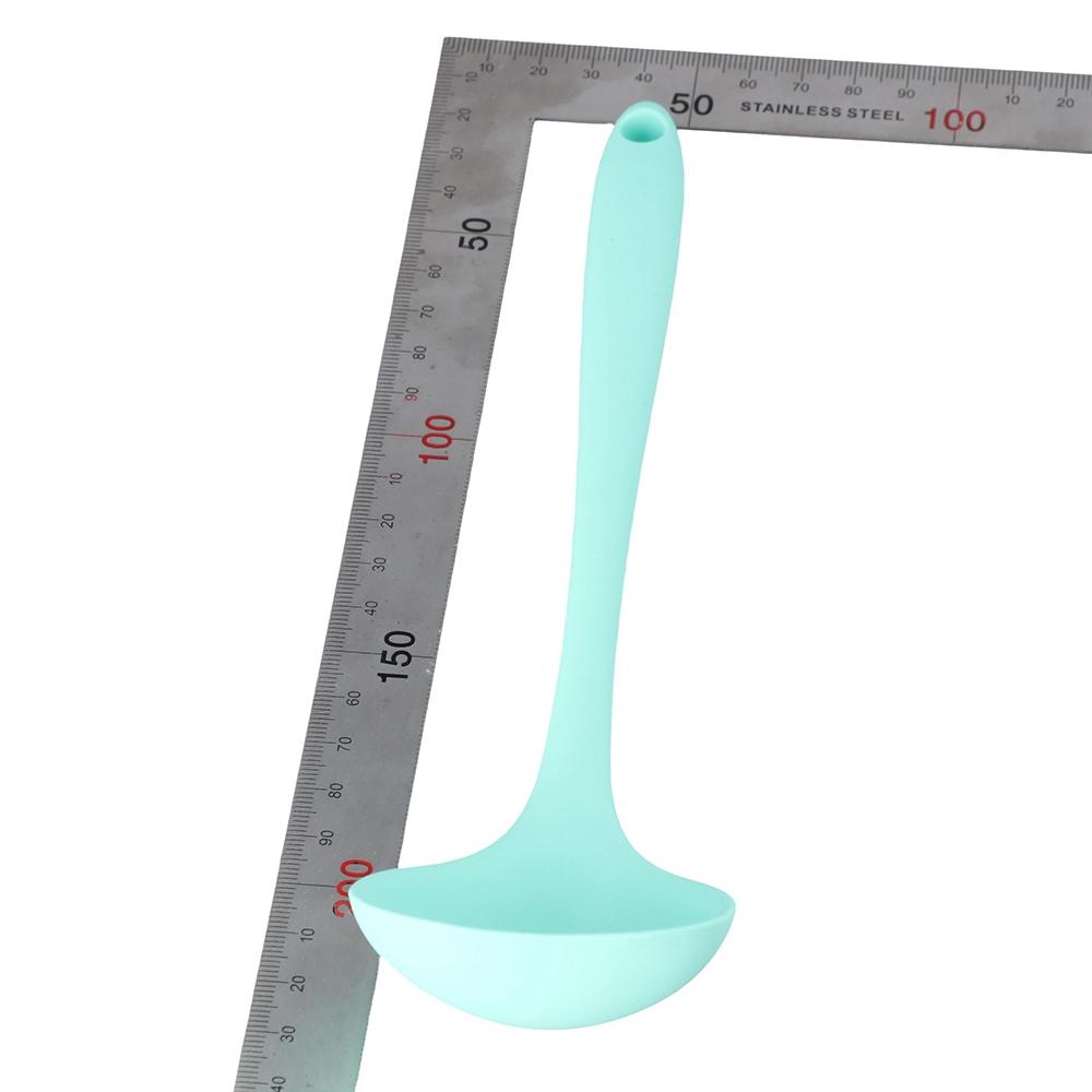 Multifunction Kitchen Non-stick Dinnerware Silicone Serving Spoon Soup Ladle Tableware Scoop