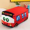 Cartoon Print Car Bus Pillow Plush Toy Children'S Doll Birthday Gift Boy Rag Doll