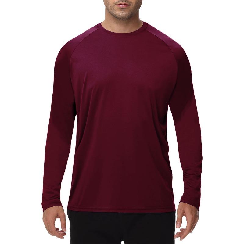 Men S Long Sleeve Sports T Shirt Quick Dry Breathable Running Uv Protection
