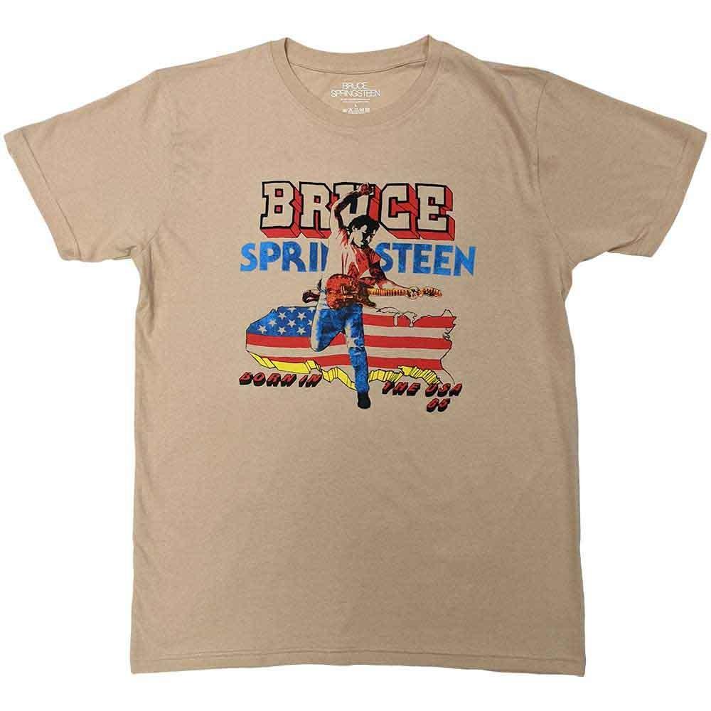 Bruce Springsteen Unisex T-Shirt Born in The USA '85 Natual (XL)
