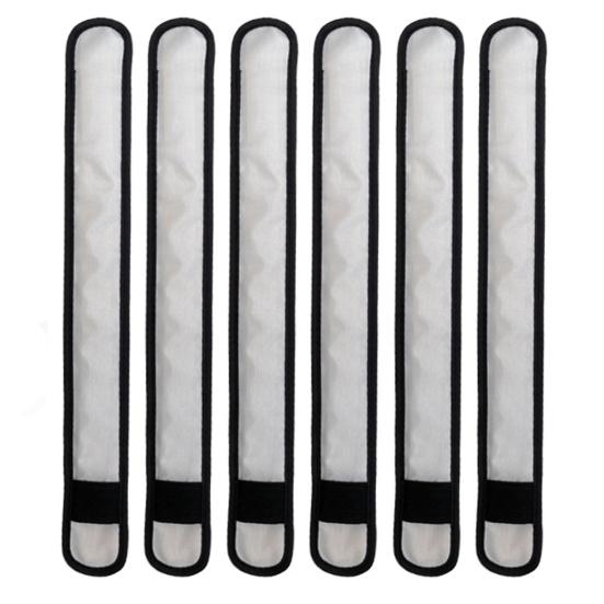 6Pcs LED Light Up Clap Wristband Glow In The Dark Clap Bracelet Running Arm Band Night Safety Cycling Walking Reflective Strips 3 Modes Wrist Light