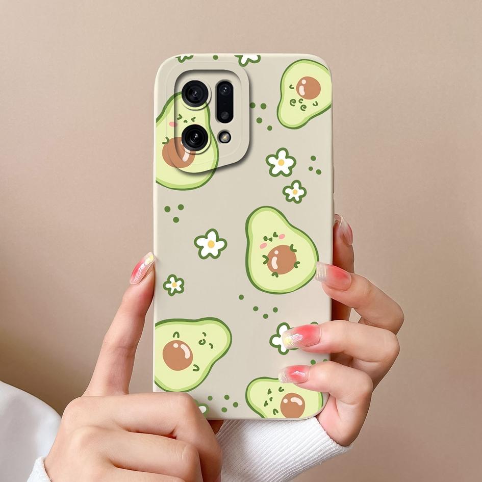 Чехол для OPPO Narzo 30 50A Prime 50i Neo 9 K9X K10 Pro, задняя крышка с цветком авокадо, сумки для телефонов, жидкий мягкий силикон, матовый противоударный бампер для OPPO