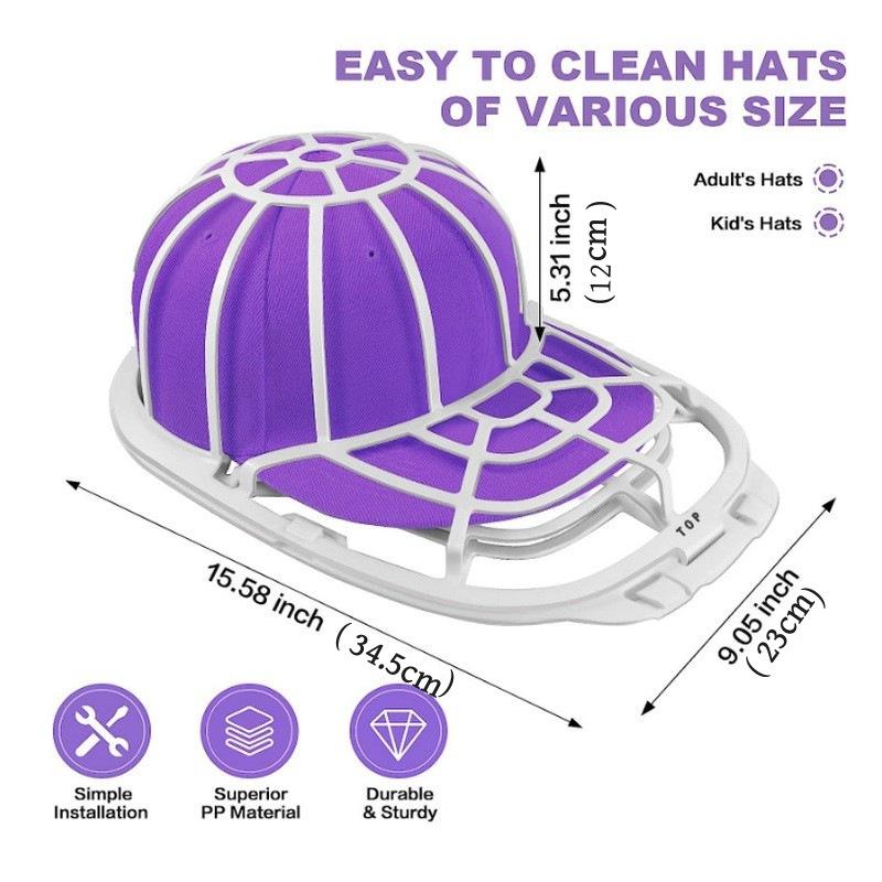 Upgraded Hat Washer Multifunctional Baseball Cap Washing Cage for Adult Kid's Hat Washer Frame Hat Cleaners Shaper Protector