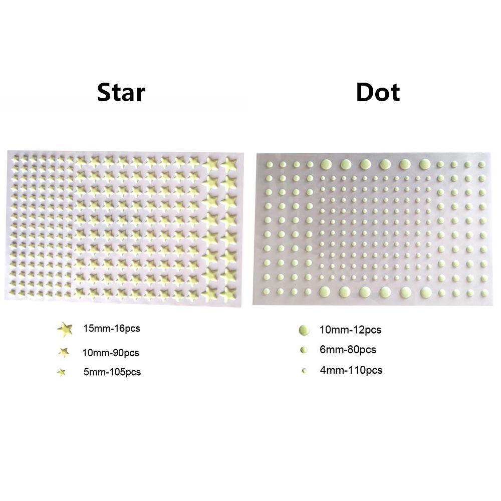 Wall Art Bedroom Ornament Fluorescent Wall Sticker Luminous Stars Dots Bubble Decal Glow In Dark