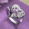 925 Sterling Silver Heart Ring AAA Zircon Gift Fashion Jewelry
