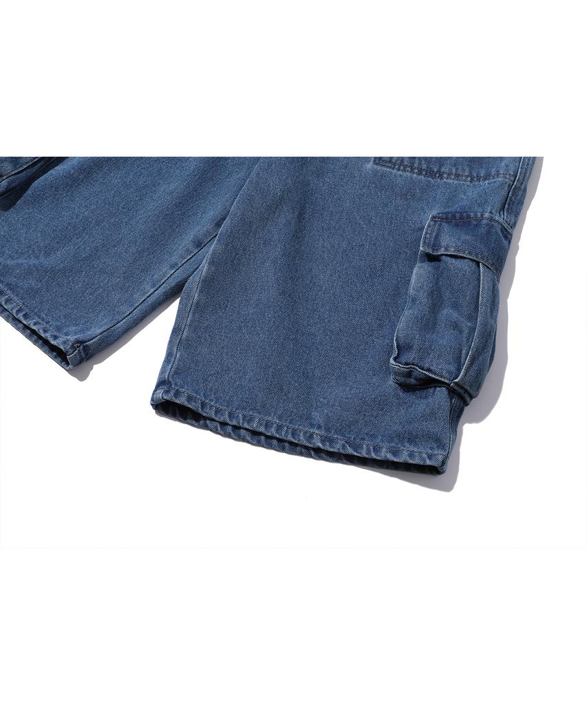 CPGN STUDIO Bermuda Fatigue Cargo Denim Pants Indigo