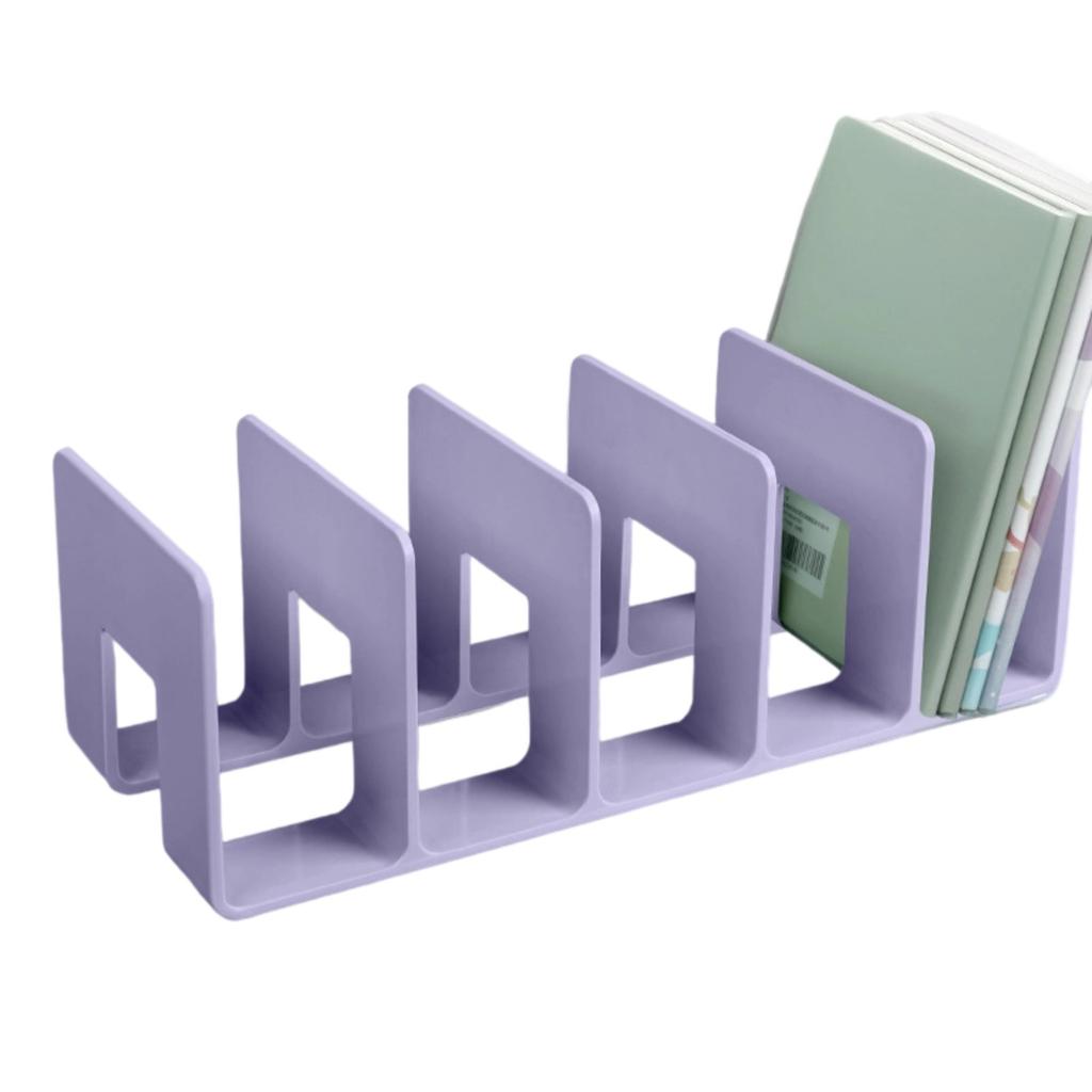Acrylic Bookends Reading Shelf Book End File Sorter Book Storage Stand File Organizer for Book Magazines
