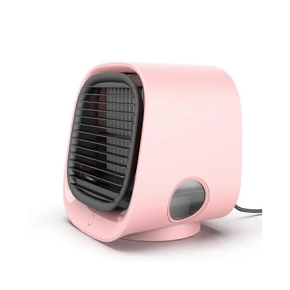(green)Mini USB 7 Color Humidifying Negative Ion Air Conditioner Cooling Fan