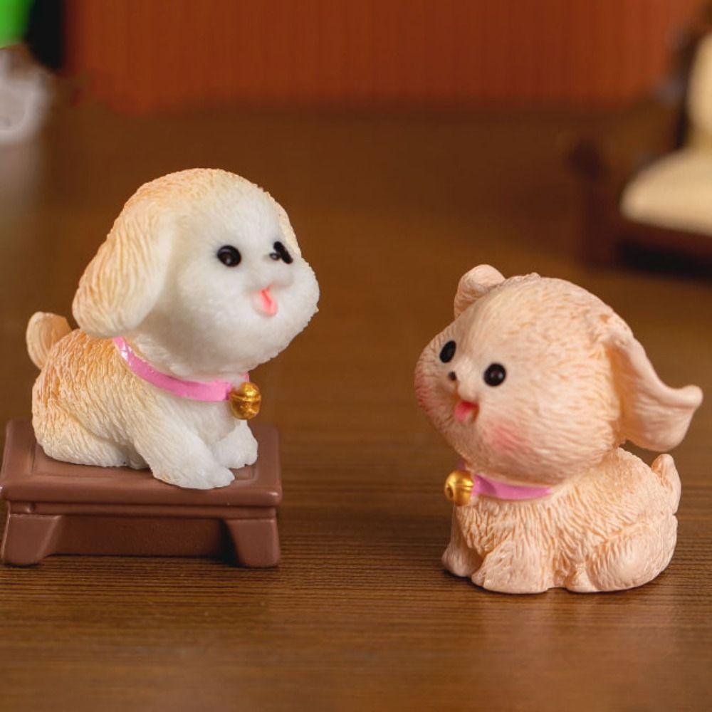 Mini Cute Puppy Statue Cartoon Cartoon Dog Gift Miniature Dog Figurine