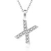 925 Silver Gold Small 26 Letters A- Z Zircon CZ Pendant Monogram Necklace Me Initial Alphabet M A Jewelry