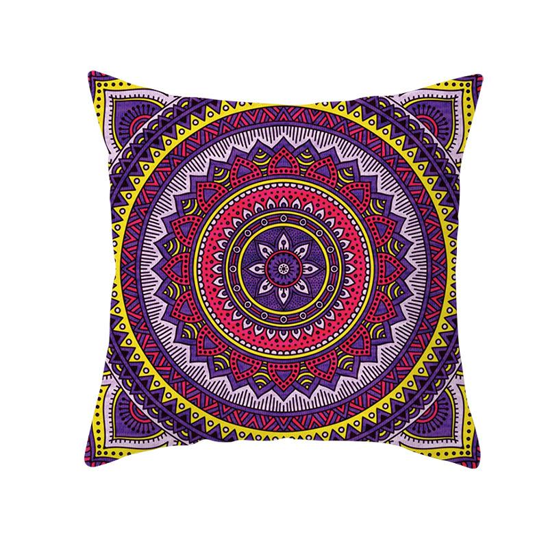 Moroccan Polyester Pillowcase 45x45cm Bohemian Hippie Sofa Cushion Cover Geometric Mancha Lo Print Home Decor Pillowcase