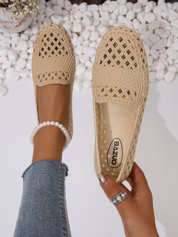 Модные Новые Летние Туфли из Сетки Модные Удобные Балетки для Повседневной Носки Нескользящие Женские Сандалии Повседневные Рабочие Туфли на Мягкой Подошве для Мамы 2025