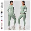 Shaved Tight Yoga Suit Set, Casual Quick Drying Fitness Suit, Outdoor Running Sports Two-Piece Set For Women
