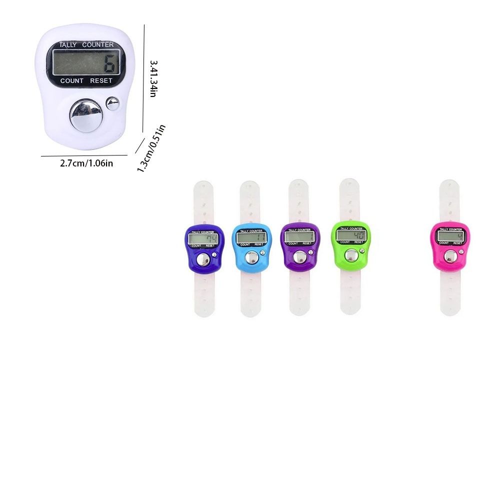 Электронный счетчик рядов для вязания Цифровой ручной счетчик на палец Инструменты для подсчета Оценочный инструмент