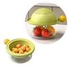 Двухъярусный пластиковый дуршлаг Мойка для овощей Яркого цвета Для быстрого слива Ягоды Макароны Безопасный Пищевой класс