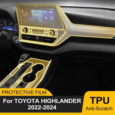 Прозрачная TPU пленка с предварительной резкой для Toyota Highlander 2026 2026 2026 Панель переключения передач в салоне, центральная консоль, аксессуары для защиты PPF