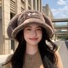 Sweet Cute Rabbit Ears Hat Women's Fashion Plush Bucket Bucket Hat Outdoor Warm Ear Protector