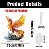 Flame Phoenix 2D Flat Acrylic Table Decoration ,Home,Office,Cafe,room,Studio,display Case, Ornament Desktop Kit Gift Sign
