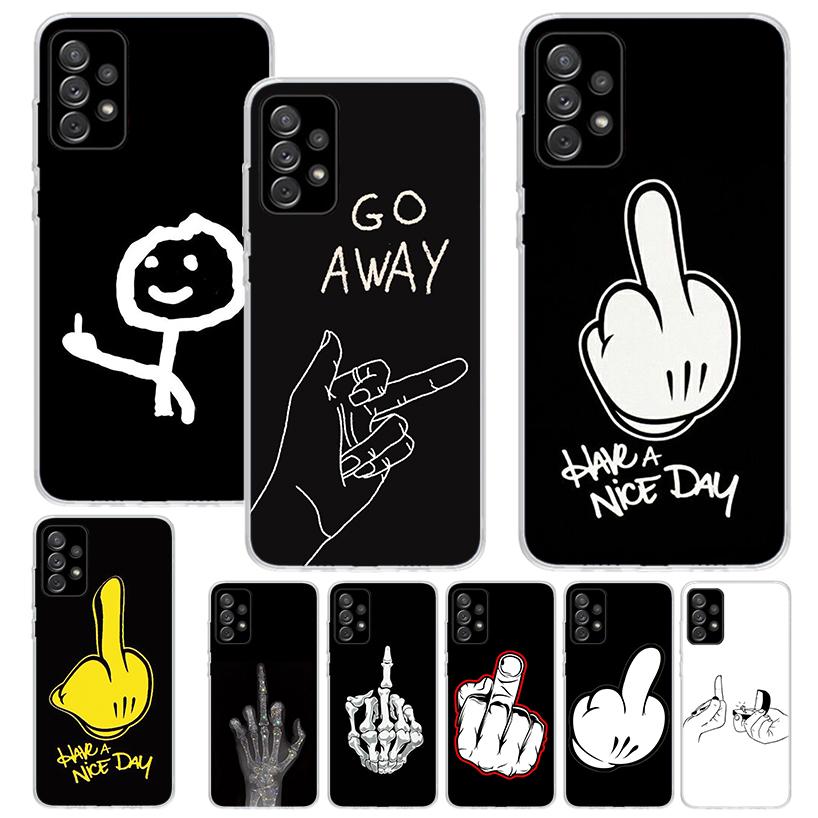 Middle Finger Print Soft Case for Samsung Galaxy A52 A51 A50 A42 A32 A22 A12 Phone Shell A41 A31 A21S 71 A30S A20S A10S A40