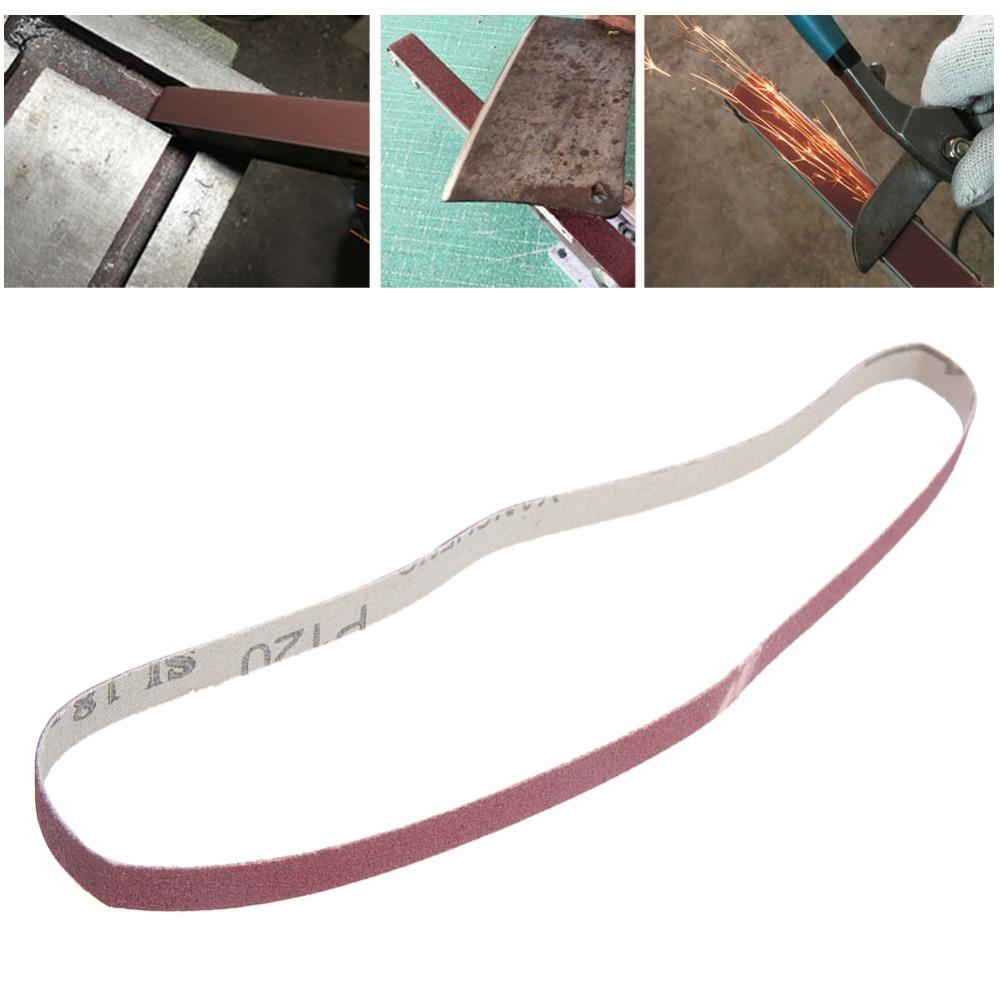 10pcs 100 Grit Abrasive Bands 533 x 9mm Sandpaper Sander Belts Durable Sanding Belts Metal Grinding