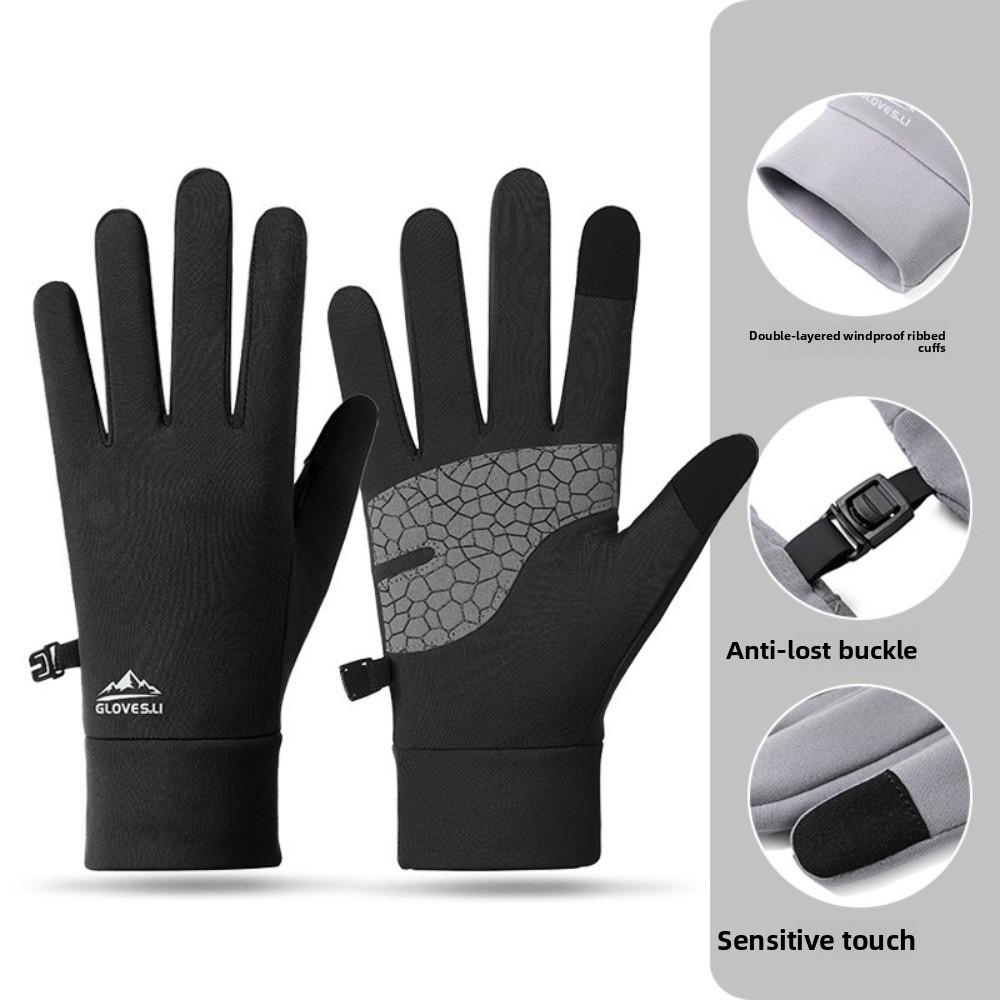 Thermal Fleece Thick Cycling Gloves Warm Outdoor Gloves Winter Cycling Gloves Sports