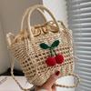 Hand-Woven Beach Bag Trendy Fashion Messenger Bag Women Travel Straw Bag Women