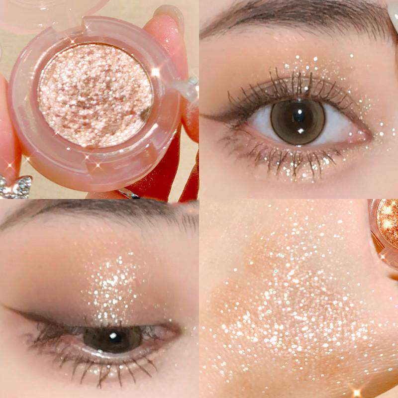 Космический ковбойский космический хайлайтер для глаз, блестящая монохромная палитра теней для век, мерцающая атласная палитра теней для макияжа, набор теней для век