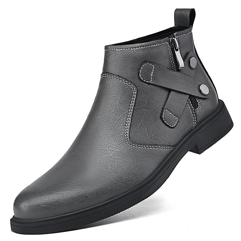 Модные британские новые белые мужские ботинки «Челси», роскошные брендовые ботинки с круглым носком и низким каблуком, деловые формальные кожаные ботинки с боковой молнией