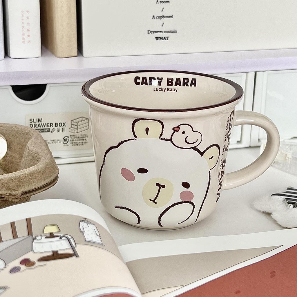 Birthday Gift for Best Friend Cute Kapibala Ceramic Mug for Boys and Girls Coffee Milk Cup Souvenir