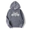 2025 men's fashionable casual hooded sweatshirt with skull print Halloween men's and women's warm hooded sweatshirt pullover