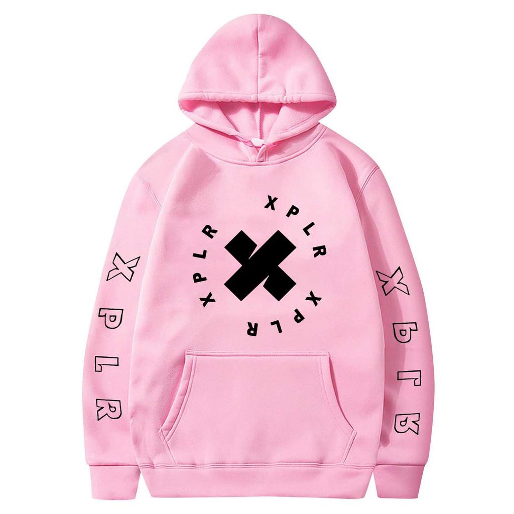 Женская однотонная толстовка с капюшоном и длинным рукавом с принтом