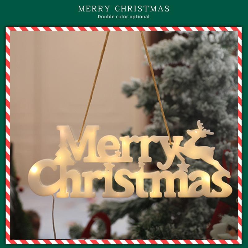 Весёлые рождественские огни с гирляндами. Светодиодный алфавитный свет. Украшение домашней атмосферы.