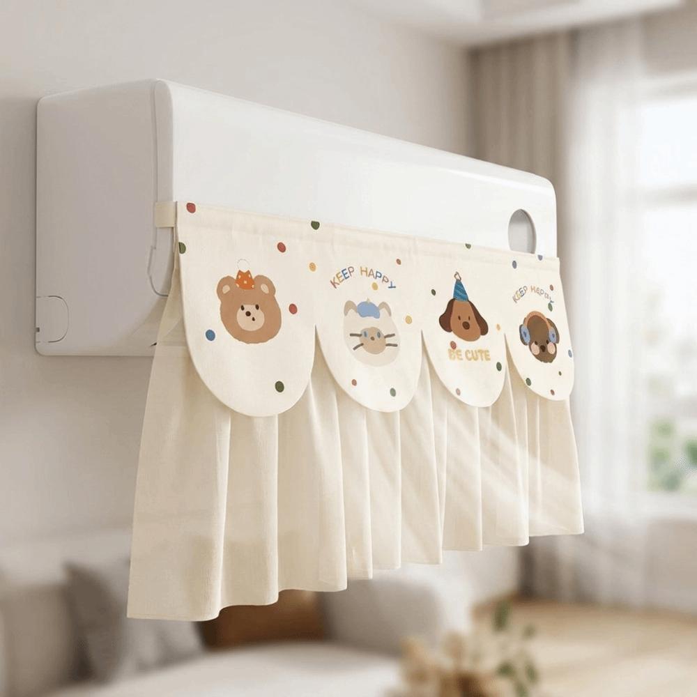 Cute Air Conditioner Guide Curtain Adhesive Cartoon Air Conditioning Baffle Office Use